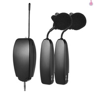 Wireless UHF Microphone System 2 Transmitter and 1 Receiver Musical Instrument Lapel Mics for Smartphone Computer Speakers Cameras Teaching Presentation Public Speaking V [Tpe1]