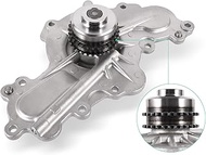 AULINK AW6348 Water Pump AA5Z8501C (W/Double-Row Sprocket;Engine 3.5L/3.7L) For 2012-2018 Ford Edge 