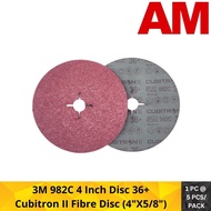 3M 982C 4 Inch Disc 36+ Cubitron II Fibre Disc (4"X5/8")