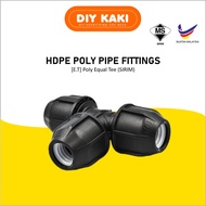 HDPE POLY PIPE FITTINGS EQUAL TEE 20MM - 63MM (SIRIM)