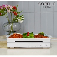 Corelle Slim and WideJust White Electric Induction Range with Exclusive Grill