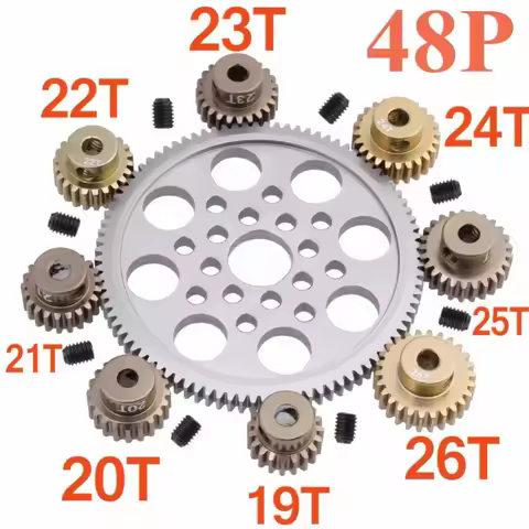 Metal 48P Spur Gear 92T 85T 80T Pinion 19T 20T 21T 22T 23T 24T 25T 26T Motor Gears For Sakura R31 G3