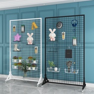 Accessories Wall Shelf Wall-mounted Grid Iron Art Wall Grid Piece Stall Wall Storage Supermarket Sto