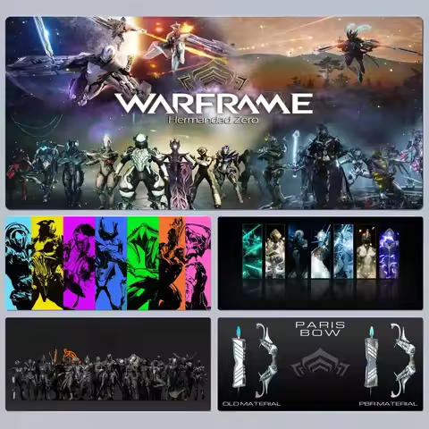W-Warframe Mousepad Rubber XXL Cartoon Anime Gaming Mouse Pad Keyboard Mouse Mats Desk Mat Accessori