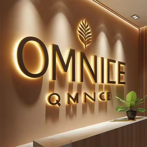 Custom 3D Backlit Logo,Business Sign,Illuminated Business Signage,Personalized Wall Logo,Reception O