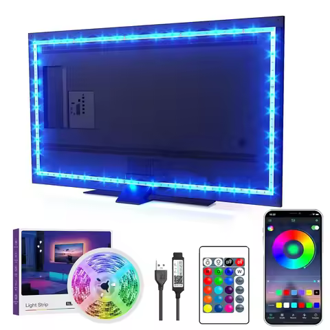 RGB5050 LED Lights for TV USB 5V Led Lights Strip 30leds/m with APP Control Flexible Ribbon Luces Ta