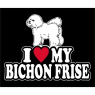 Glass Suction Cup Sticker Magnetic Sheet For Car Bichon Frise AB6 Dog