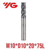 เอ็นมิลคาร์ไบด์ 4ฟัน แข็ง55HRC กัดสแตนเลส ยี่ห้อYG รุ่น V7 PLUS