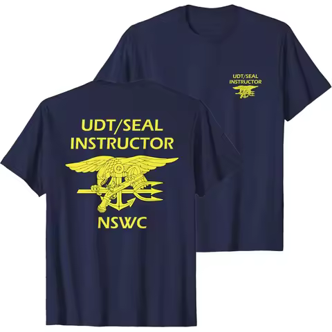 UDT Seal Instructor Uniform NSWC Naval Seals T-Shirt 100% Cotton O-Neck Short Sleeve Summer Casual M