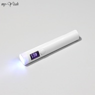 myyeah Portable Mini Nail Dryer Lamp White Nail Art UV LED Flashlight with LED Screen Display Quick