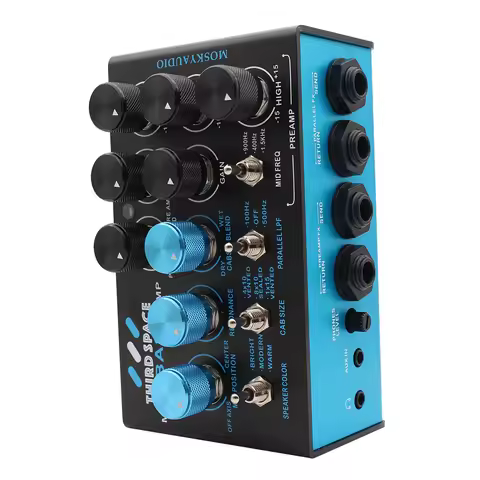 Mosky Third Space Bass Amplifier Pedal - Stereo Simplifier Bass Station & Cabinet Sim Function for E