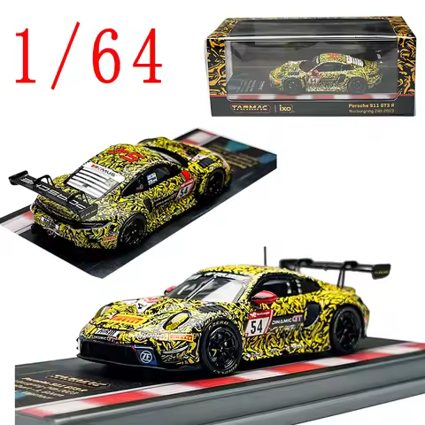 TW Diecast 1/64 Scale Porsche 911 GT3 R Sports Car Model Alloy Porsche 911 GT3 R Play Vehicles Model