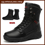 SGG 2023 Men Boots Boots Military Tactical Big Size Army Bot Male Shoes Combat Safety Men Chukka Ankle Bot Motorcycle Boots