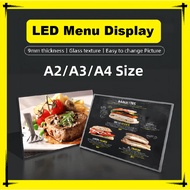 LED Menu Board A2 A3 A4 | Table LED Lightbox Menu | Countertop Wall Mount LED Menu Board | A2 A3 A4 