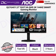 AOC Q27G4XY 27 Inch Smart Gaming Monitor QHD 2560x1440 180Hz 1ms VA Panel Google Smart OS