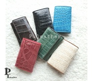 P.leatherTBL หนังจระเข้แท้ Key holder bag กระเป๋าใส่กุญแจหนังจระเข้แท้ หนังแท้ พวงกุญแจ พร้อมส่ง