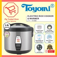Toyomi 1.8L RC 968SS Electric Rice Cooker & Warmer with Stainless Steel Inner Pot