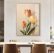 painting canvas wall decoration artภาพวาดตกแต่งที่อบอุ่นลายดอกทานตะวันจิตรกรรมฝาผนังหัวเตียงสำหรับร้