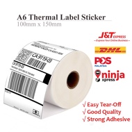 A6 Label Thermal Roll (350sticker/roll) for Printer 100x150mm
