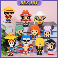 【DUZ】One Piece Building Blocks Anime Characters Cute Children's Toys Luffy Building Blocks With Box
