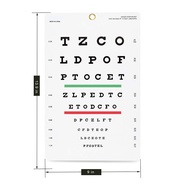 Eye Chart, Snellen Eye Chart, Wall Chart, Snellen Charts for Eye Exams 10 feet 9 X 14 in