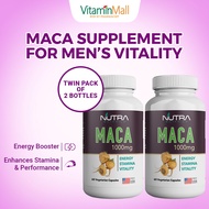 [TWIN PACK 2 x 60's] Nutra Botanics Maca Supplement for Men Vitality, Male Enhancement - Maca Root