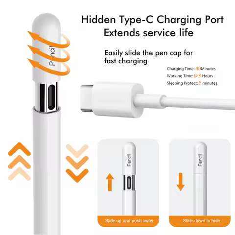 for Apple Pencil Pro Tip Touch Pen for iPad 11 13 M2 M3 M4 Mini 7th 9th 8t Tablet Stylus Pen Type C 