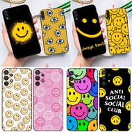 Samsung A01 EU A02 M02 A03S A10 A10S A21 A6 A7 A8 A9 A6 Plus A8 Plus 2018 B84 smiley face Soft black