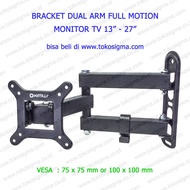WALL BRACKET FULL MOTION 4 direction MOTION Swivel Tilt LYNX 1163 for LED TV MONITOR 13 15 17 21 22 