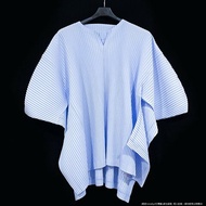 (全新特價) 25年HOMME PLISSE天空藍馭風展翼箏型上衣 3號 ISSEY MIYAKE 三宅一生 專櫃正品