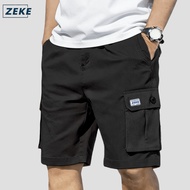 ZEKE B0032 Men Cargo Shorts Cutting Straight Cut Trouser Tactical Six Pocket Working Menswear Cargo 
