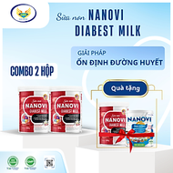 COMBO Mua 2 Tặng 1 Sữa non Nanovi Diabest 900g - Chuyên Biệt Dành Cho Người Tiểu Đường và tặng kèm 1