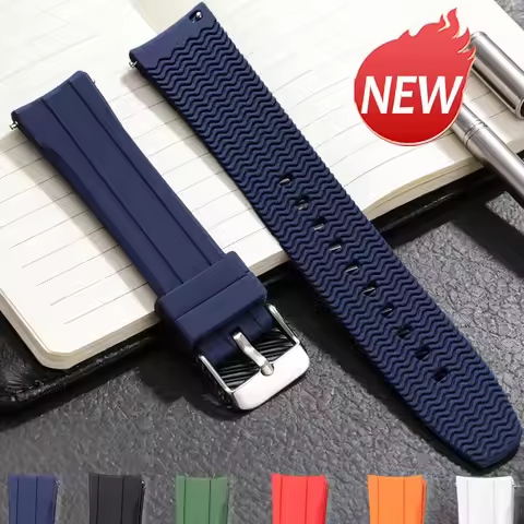 Silicone Watch Band for Seiko Wrist Belt Diving Bracelet for Citizen for Casio EFR-303 ECB900 Men‘s 