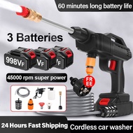 Cordless Water Jet 998VF Lithium Battery Car Washer High Pressure Home Portable Outdoor Wash Car高壓水槍
