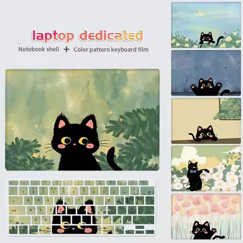 Laptop Case Cute Cat Hard Shell Waterproof Case Sleeve For Macbook Air A1466 A2681 A2338 Pro 16 A248