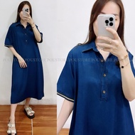 KIVY DENIM LONG DRESS BLUE DENIM CASUAL DRESS/ DENIM DRESS LONG DRESS