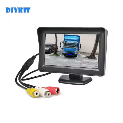 DIYKIT 4.3inch AHD 800*480 Rear View Car Monitor Backup Monitor for AHD Camera CVBS Car Camera