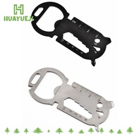 YUEJI Outdoor Gadgets, Silver Stainless Steel EDC Tools Card, Portable Multifunction Black Cross Bat