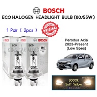 Perodua Axia 2023-Present (Low Spec)~ Sepasang Bosch Eco Halogen Car Headlamp Bulb 12V 60/55W Mentol