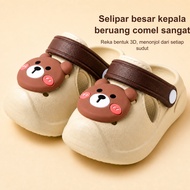 Summer New Style Boys Girls Cartoon Bear Sandals Baotou Hole Shoes Fashionable Multi-Color Optional 