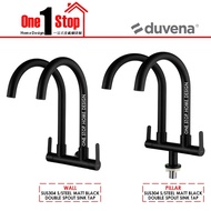 🌈DUVENA🌈 MATTE BLACK DOUBLE SPOUT SINK TAP