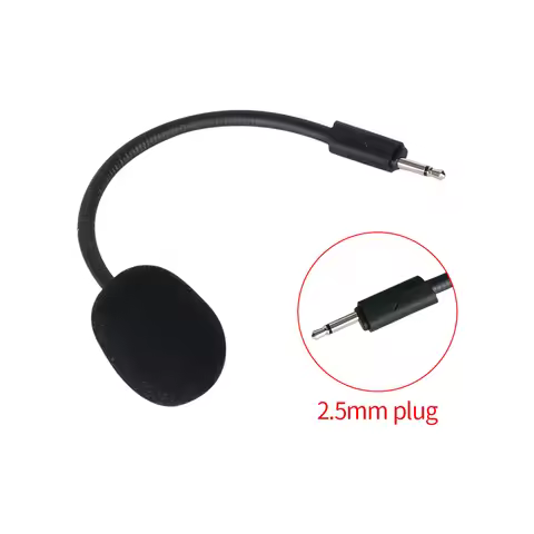 1pcs Replacement Game Mic 2.5mm Nickel Plated Straight End Microphone for JBL Q100 Quantum Storm Gam