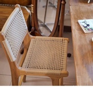 Household Japanese Chair Bar B & B Retro B & B Bar Cafe Simple Chair Rope Solid Wood Nordic Chair Ba