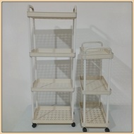 3-Tier White Trolley 4-Tier/ ECONOMIC Kitchen Trolley + Wheels ECOCO 4-Tier Multipurpose Shelf/