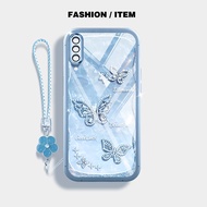 YBD For Samsung Galaxy A50 A50S A30S A307 A03S A02S M02S A025 A307 Phone Case Luxury Butterfly and S