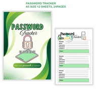 PASSWORD TRACKER BOOKLET A5 SIZE
