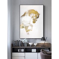 Nordic golden horse style (with frame)