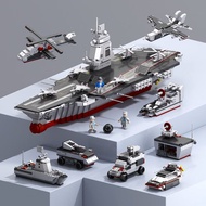 ✨现货✨  Aircraft Carrier Fujian Ship Assembly Toy Building Block Aircraft Liaoning Military Ship