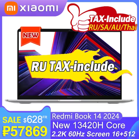 Xiaomi Redmi Book 14 2024 13420H UHD 16G 512G 14Inch 2.2K 60Hz Screen Silver