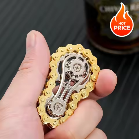 Gyro Fidget Fingertip Flying Pins Anti-Stress Spinner Anxiety Metal Bike Chains EDC Spinner Fidget B